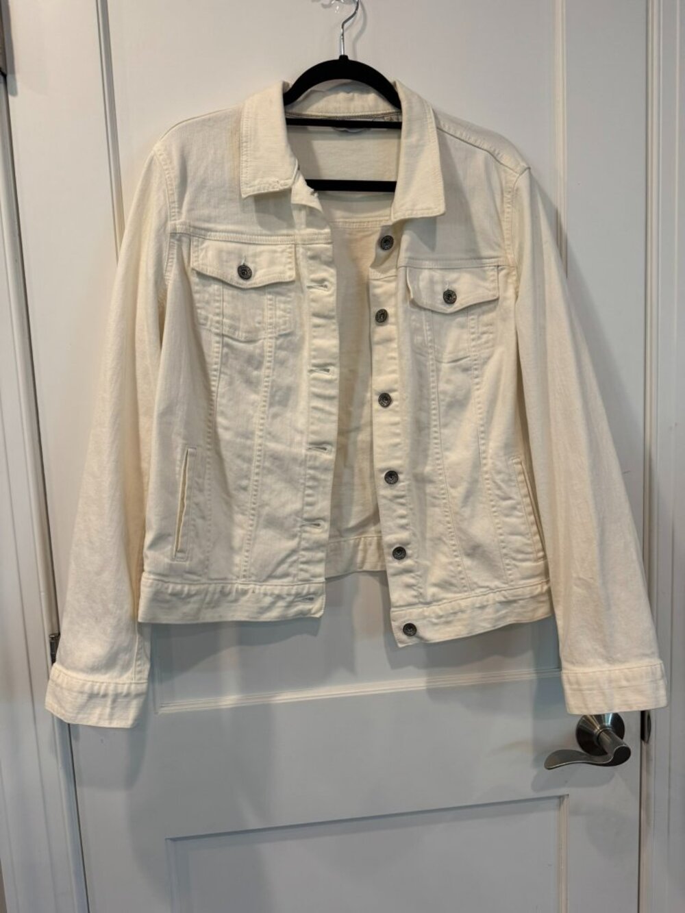 L.L. Bean Cream Jean Jacket - Women's Large